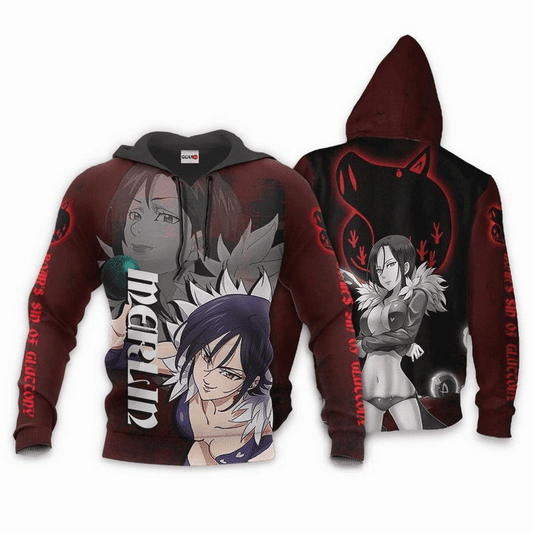 Boars Sin Of Gluttony Merlin Seven Deadly Sins Anime Manga For Men And Women 3d Hoodie Zip Hoodie Moonbestprint