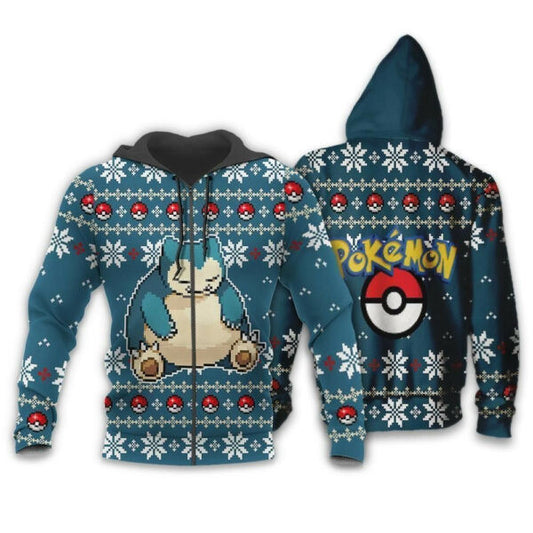 Snorlax Anime Pokemon Manga Ugly Christmas Sweater 1k851 Fan Gift Stylist Unisex Cartoon Graphic Outfits Aop 3d Hoodie Zip Hoodie 2830 Moonbestprint