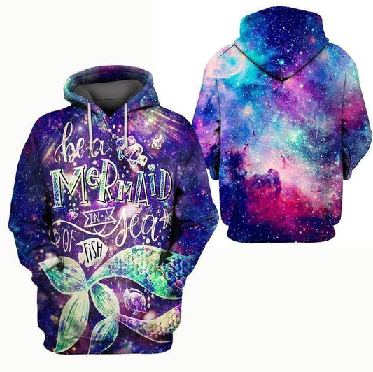 The Little Mermaid Be A Mermaid 3d Hoodie Zip Hoodie Moonbestprint
