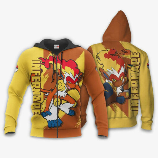 Infernape Anime Pokemon Manga 1k834 Fan Gift Stylist Unisex Cartoon Graphic Outfits Aop 3d Hoodie Zip Hoodie 829 Moonbestprint