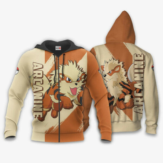 Arcanine Anime Pokemon Manga 1k807 Fan Gift Stylist Unisex Cartoon Graphic Outfits Aop 3d Hoodie Zip Hoodie 705 Moonbestprint