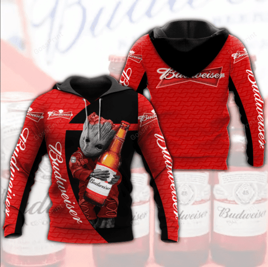 Baby Groot Budweiser Aop Hoodie 125 Moonbestprint
