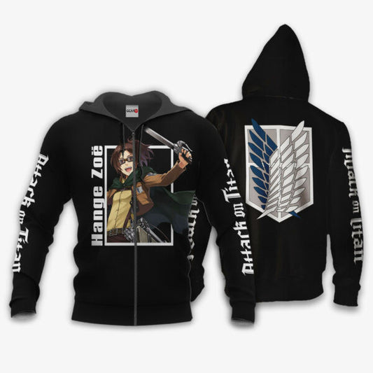 Hange Zoe Attack On Titan Anime 3k347 Fan Gift Stylist Unisex Cartoon 3d Hoodie Zip Hoodie 605 Moonbestprint