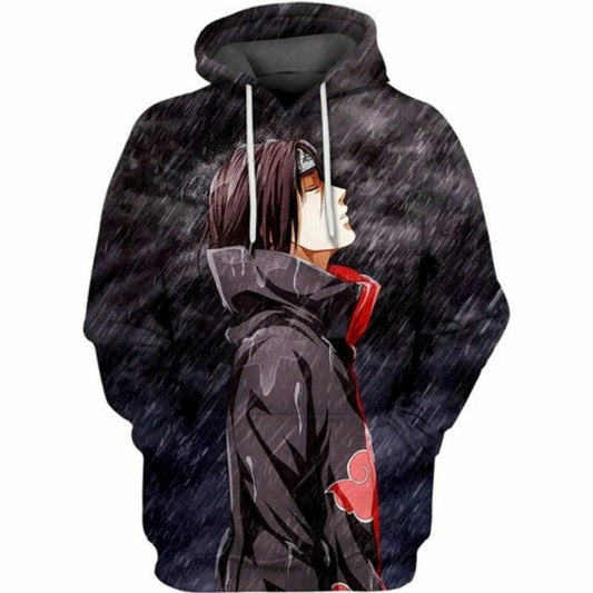 Itachi Uchiha In Peace Naruto Anime All Over Printing 3d Hoodie Moonbestprint