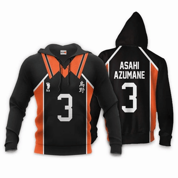 Karasuno Asahi Azumane Anime Manga Haikyuu Number 3 For Men And Women 3d Hoodie Zip Hoodie Moonbestprint