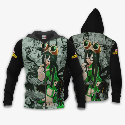 Tsuyu Asui Anime My Hero Academia Manga 1k982 Fan Gift Stylist Unisex Cartoon Graphic Outfits Aop 3d Hoodie Zip Hoodie 2884 Moonbestprint