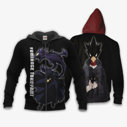 Fumikage Tokoyami Anime My Hero Academia Manga 2k8 Fan Gift Stylist Unisex Cartoon Graphic Outfits Aop 3d Hoodie Zip Hoodie 446 Moonbestprint