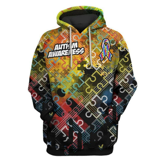 Puzzle Piece Painting Color 3d Hoodie Zip Hoodie Moonbestprint