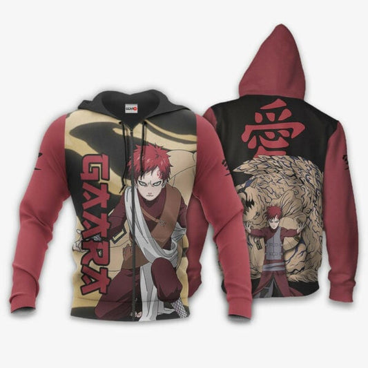 Gaara Naruto Anime 3k386 Fan Gift Stylist Unisex Cartoon 3d Hoodie Zip Hoodie 1506 Moonbestprint