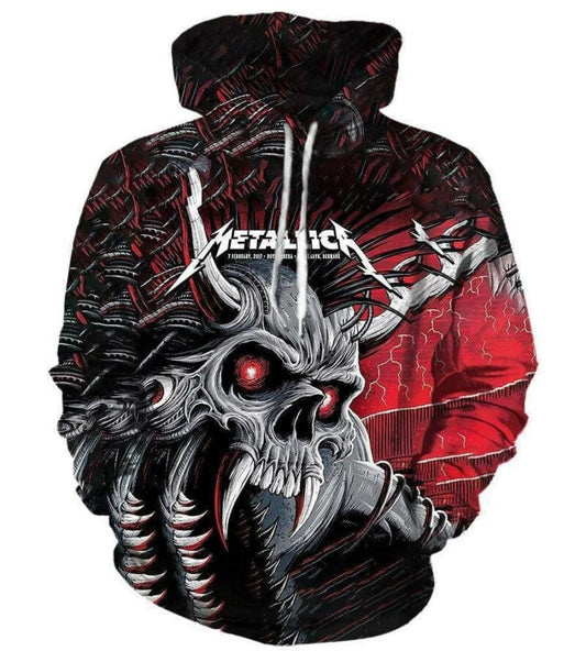 Metallica Hoodies - Pullover Black Hoodie Moonbestprint