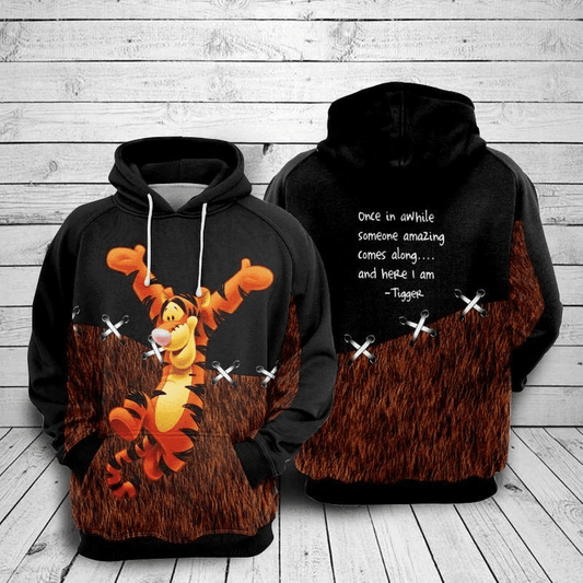Tigger Winnie The Pooh Over Print 3d Hoodie Zip Hoodie Moonbestprint