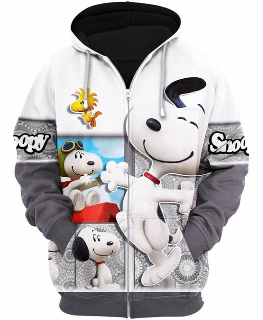 Charlie Brown And Snoopy 3d Hoodie Zip Hoodie Moonbestprint