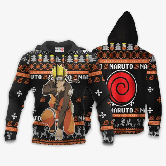 Uzumaki Naruto Christmas Naruto Anime 1k455 Fan Gift Stylist Unisex Cartoon Graphic Outfits Aop 3d Hoodie, Zip Hoodie 2571 Moonbestprint
