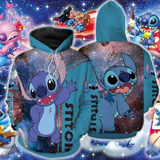Lilo And Stitch Cute Lover Xiv 3d Hoodie Zip Hoodie Moonbestprint