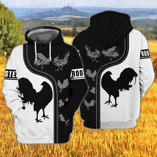 Rooster 7 For Men And Women 3d Hoodie Zip Hoodie Moonbestprint