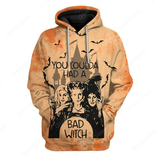 Disney Hocus Pocus Hoodie You Coulda Had A Bad Witch Orange 3d Hoodie Zip Hoodie Moonbestprint