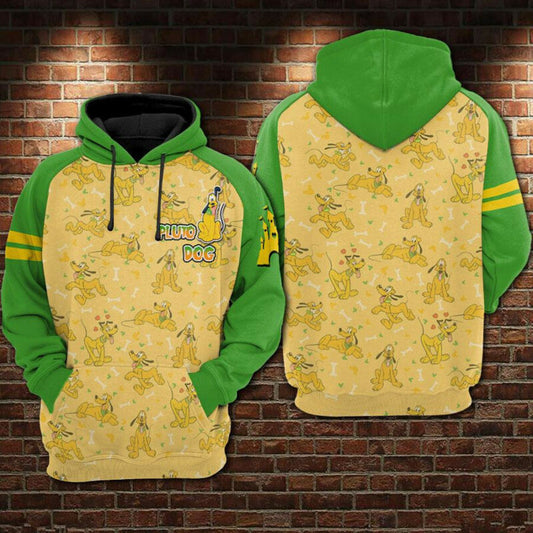 Walt Disney Pluto Dog Cartoon Unisex 3d Hoodie Zip Hoodie Moonbestprint