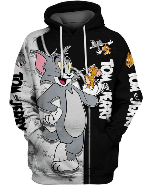 Tom And Jerry Cartoon Series Tv 41 Fan Gift Stylist Unisex Cartoon Graphic Outfits Aop Hoodie 2412 Moonbestprint