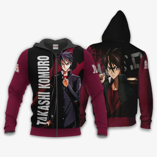 Highschool Of Dead Takashi Komuro Anime 3k326 Fan Gift Stylist Unisex Cartoon 3d Hoodie Zip Hoodie 193 Moonbestprint