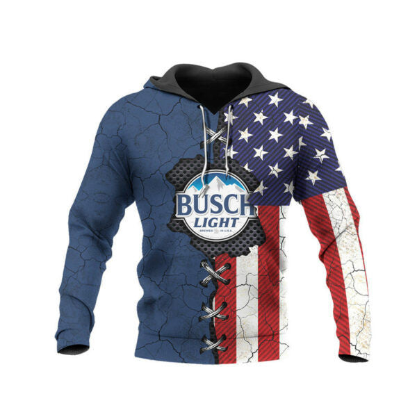 Vintage Skull Busch Light Hoodie 2, Gift For Fan 3d All Over Print Shirt Hoodie 2475 Moonbestprint