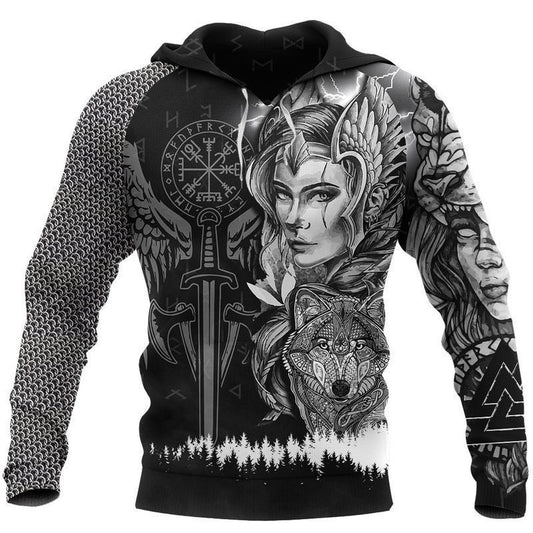 Valkyrie Over Print 3d Hoodie Zip Hoodie 2 Moonbestprint
