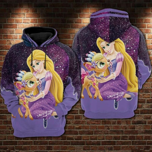 Rapunzel 2 Over Print 3d Hoodie Zip Hoodie Moonbestprint
