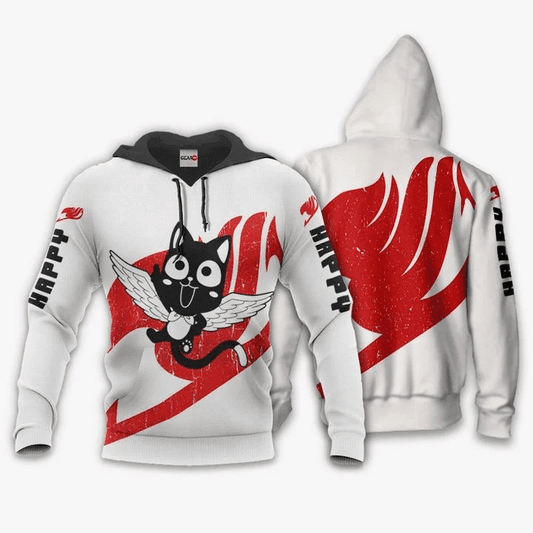 Fairy Tail Happy Anime Manga Fairy Tail Edens Zero For Men And Women 3d Hoodie Zip Hoodie Moonbestprint