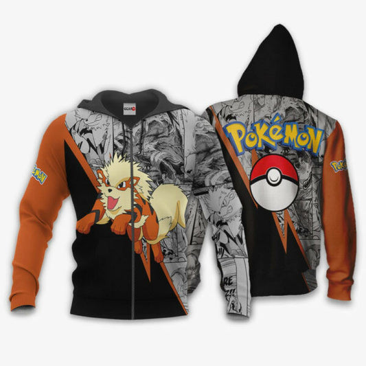 Arcanine Anime Pokemon 1k714 Fan Gift Stylist Unisex Cartoon Graphic Outfits Aop 3d Hoodie, Zip Hoodie 205 Moonbestprint