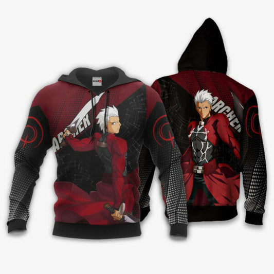 Fate Stay Night Archer Anime 3k168 Fan Gift Stylist Unisex Cartoon 3d Hoodie Zip Hoodie 1384 Moonbestprint