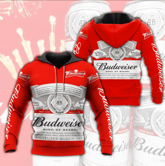 Budweiser King Of Beers Aop Hoodie 658 Moonbestprint