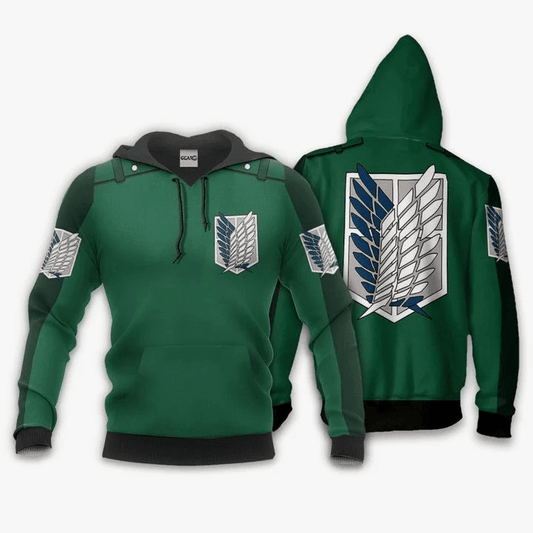 Aot Scout Wings Of Freedom Attack On Titan Anime Manga For Men And Women 3d Hoodie Zip Hoodie Moonbestprint