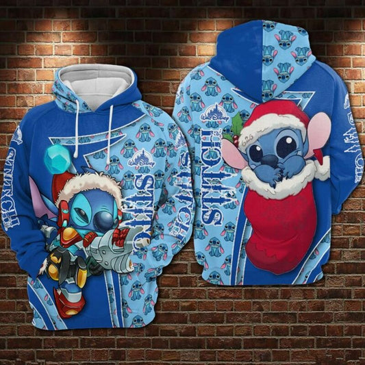 Stitch Merry Christmas Cartoon Lilo &amp; Stitch 8 Over Print 3d Hoodie Zip Hoodie Moonbestprint