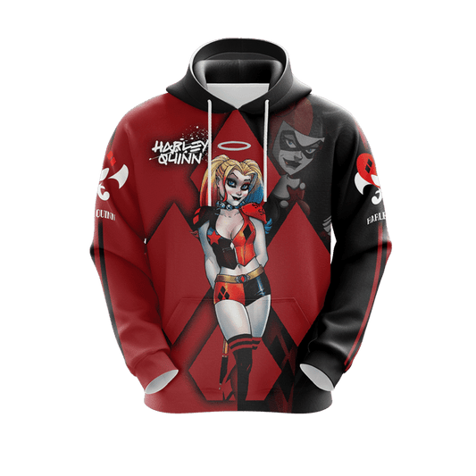 Harley Quinn Hoodie Harley Quinn Old And New Black Red 3d Hoodie Zip Hoodie Moonbestprint