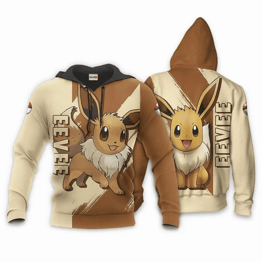 Pokemon Eevee Anime Manga For Men And Women 3d Hoodie Zip Hoodie Moonbestprint