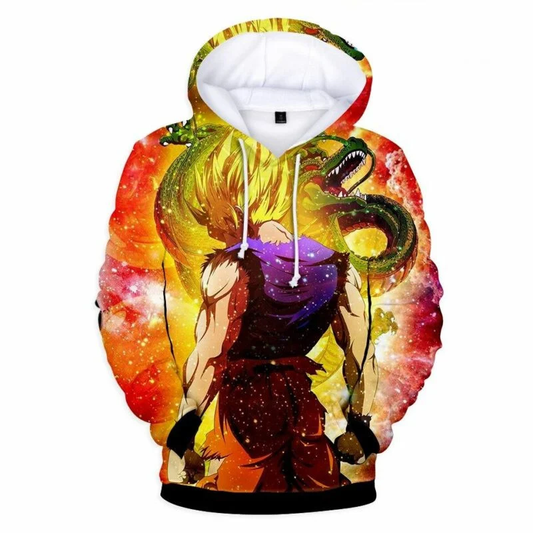 Goku Cartoon Dragon Ball Anime Manga 4 Over Print 3d Hoodie Zip Hoodie Moonbestprint