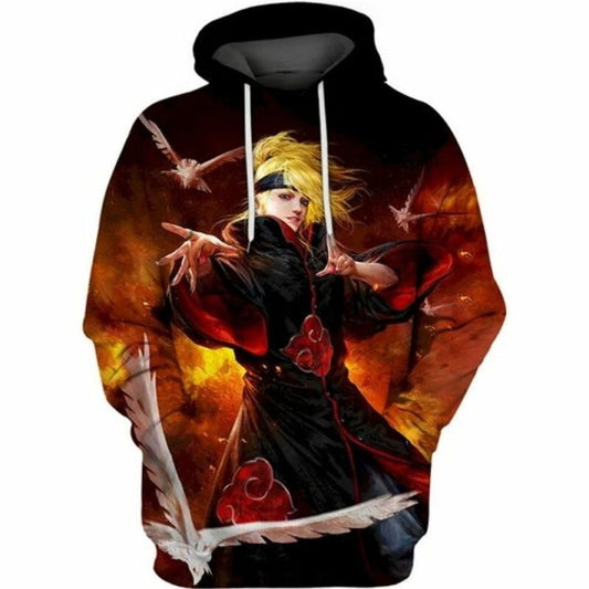 Deidara Naruto Anime For Lover Full 3d Hoodie Moonbestprint