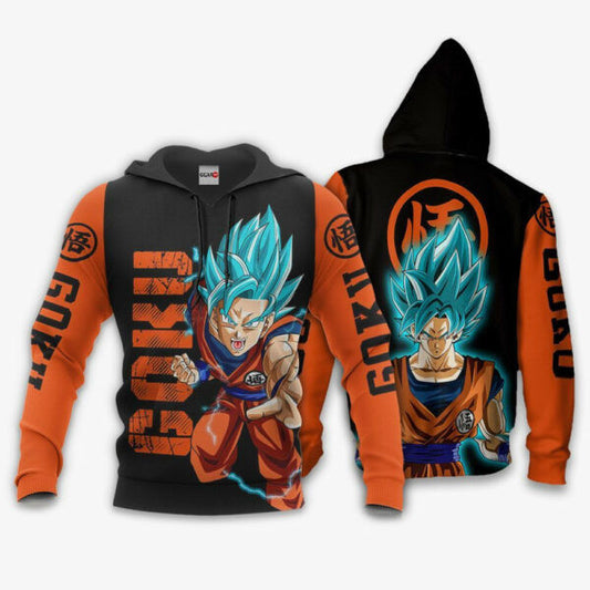 Goku Blue Dragon Ball Z Anime 1k298 Fan Gift Stylist Unisex Cartoon Graphic Outfits Aop 3d Hoodie, Zip Hoodie 287 Moonbestprint