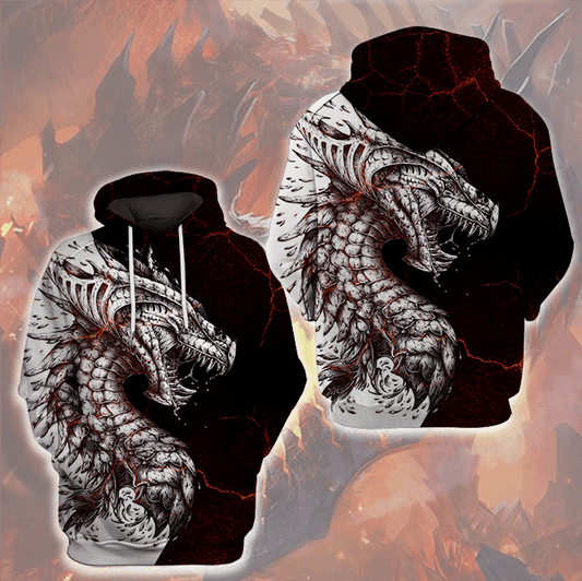 Dragon Fire 3d Hoodie Zip Hoodie Moonbestprint