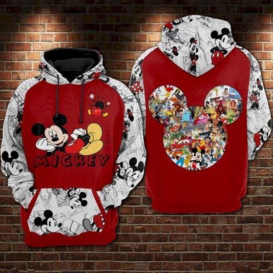 Mickey And Minnie Mouse Friends 3d Hoodie Moonbestprint