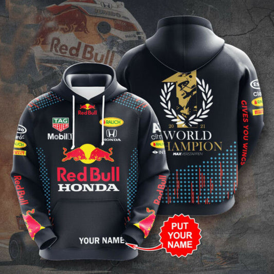 Personalized F1 World Champion Red Bull Honda All Over Print 3d Hoodie 2914 Moonbestprint