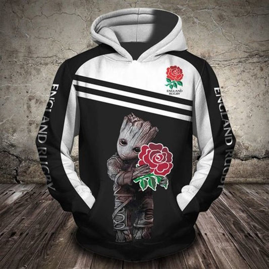 Groot Star Wars Hold England Rugby Union Team 3d Hoodie Moonbestprint