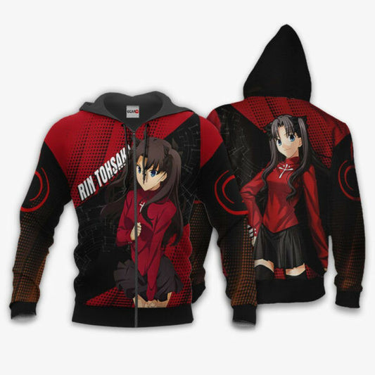 Fate Stay Night Rin Tohsaka Anime 3k419 Fan Gift Stylist Unisex Cartoon 3d Hoodie Zip Hoodie 228 Moonbestprint