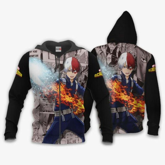 Shouto Todoroki Anime My Hero Academia Manga 2k Fan Gift Stylist Unisex Cartoon Graphic Outfits Aop 3d Hoodie Zip Hoodie 2354 Moonbestprint