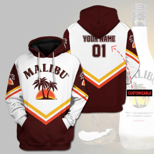 Personalized Malibu Rum 3d Hoodie 1786 Moonbestprint