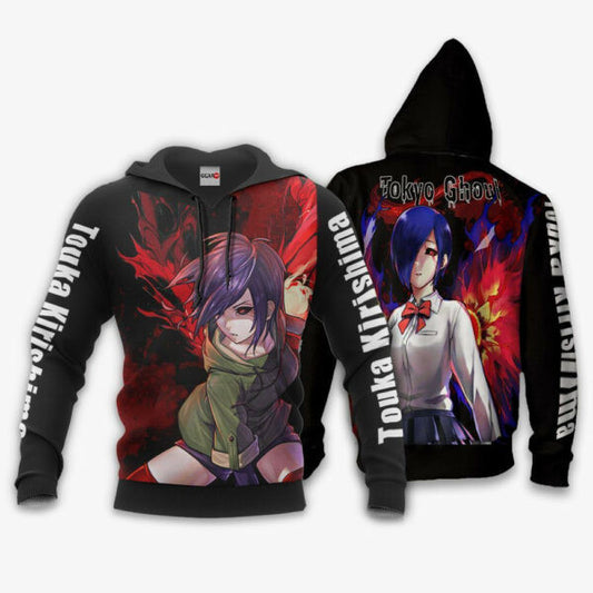 Tokyo Ghoul Touka Kirishima Anime 3k164 Fan Gift Stylist Unisex Cartoon 3d Hoodie Zip Hoodie 2380 Moonbestprint