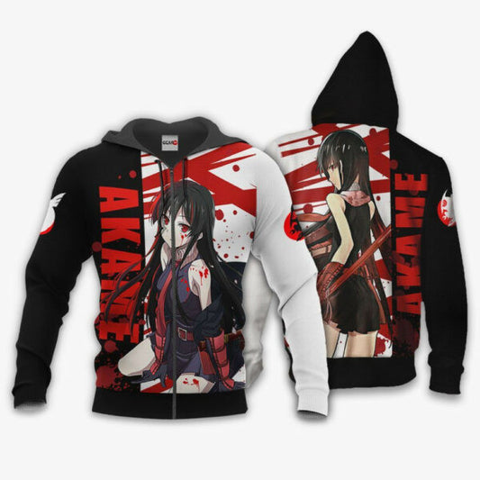 Akame Ga Kill Akame Anime 3k302 Fan Gift Stylist Unisex Cartoon 3d Hoodie Zip Hoodie 562 Moonbestprint