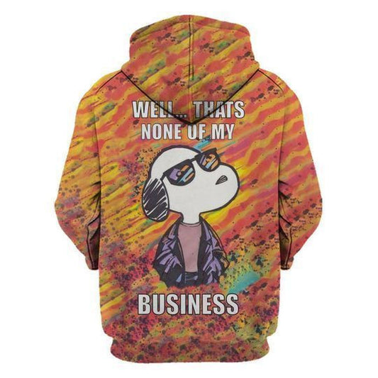 The Peanuts Snoopy Well Thats None Of My Business 3d Hoodie Zip Hoodie 977 Moonbestprint