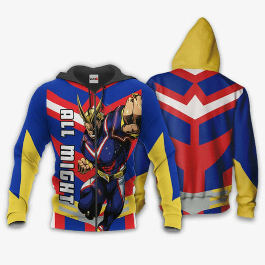 All Might Anime My Hero Academia Manga 2k30 Fan Gift Stylist Unisex Cartoon Graphic Outfits Aop 3d Hoodie Zip Hoodie 317 Moonbestprint
