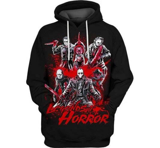 Halloween Horror Hoodie Legends Of Horror Chucky Jason Michael 3d Hoodie Zip Hoodie Moonbestprint