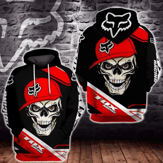 Fox Racing Skull Fan Gift 3d Hoodie 559 Moonbestprint